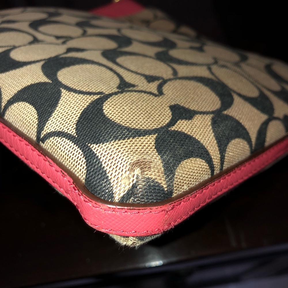 COACH Pink, Brown Messenger Crossbody Bag - Picture 5 of 5